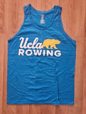 Like New! UCLA Rowing blue tank top with yellow bruin bear - men's size medium